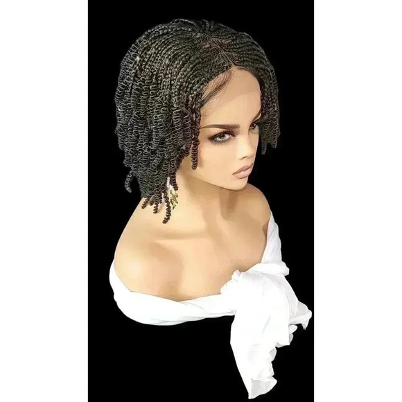 ✨FLASH SALE✨ Handmade Short Bob Braided Wig – 20% Off | Full Lace, No Pain - Picture 15 of 16